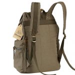 Wowbox-Laptop-Canvas-Backpack-Unisex-Vintage-Leather-Casual-Rucksack-School-College-Bags-Satchel-Bookbag-Large-Capacity-Hiking-Travel-Rucksack-Business-Daypack-for-Men-and-Women-0-5